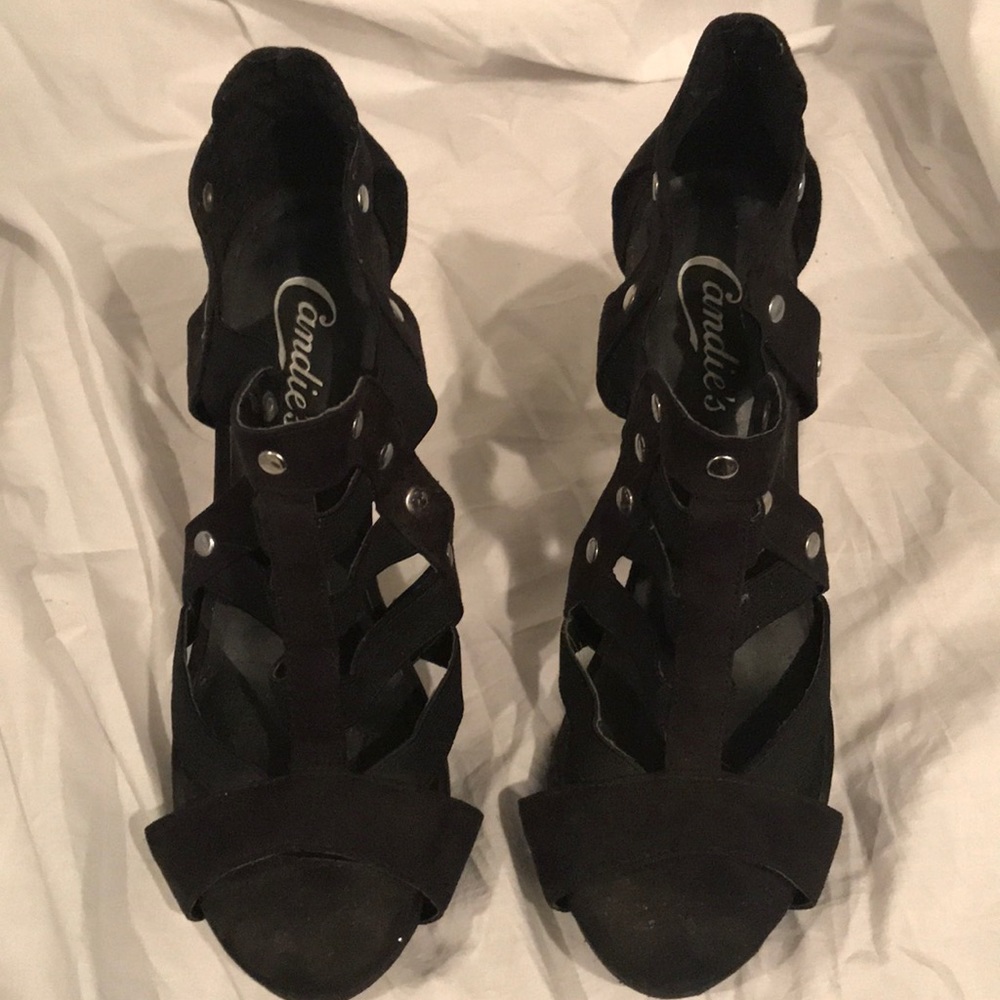 Candies ladies black high heels 4 inch